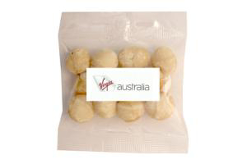 Picture of Dry Roasted Unsalted Macadamias in 30g Bag