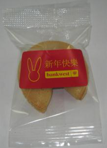 Picture of Fortune Cookies with customised messages & label
