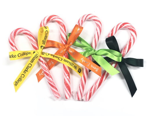 Picture of Candy Cane with a Printed ribbon